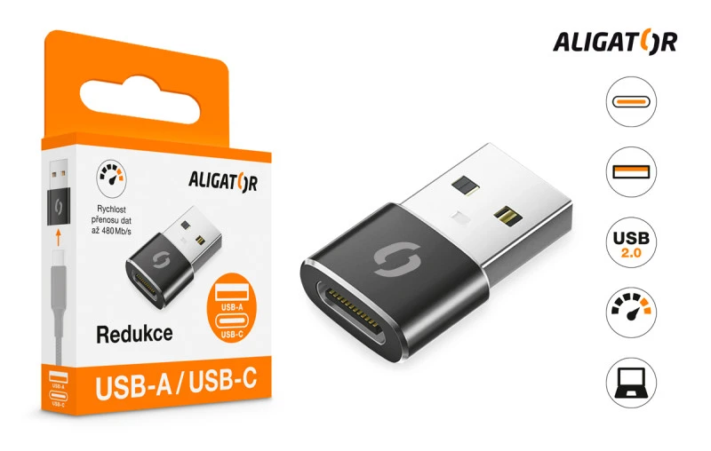 Adaptér ALIGATOR PREMIUM USB-A/USB-C