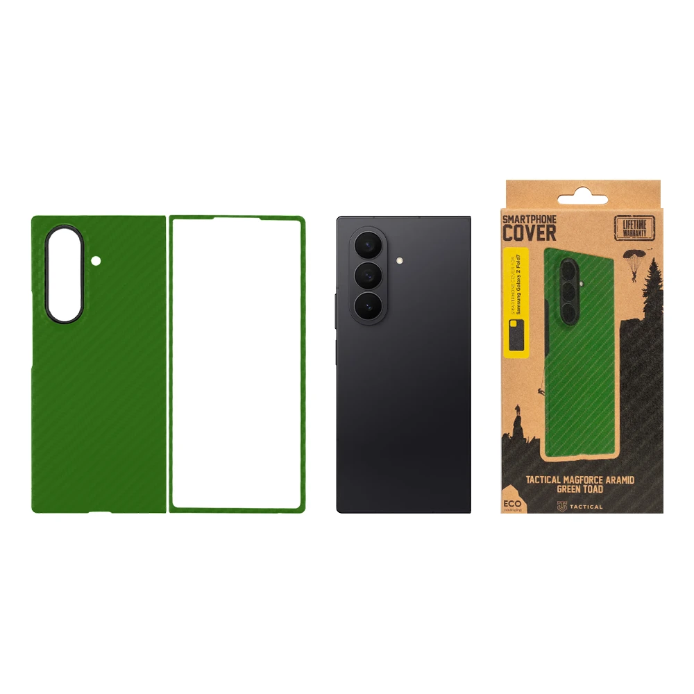 Tactical MagForce Aramid Kryt pro Samsung Galaxy Z Fold 7 Green Toad