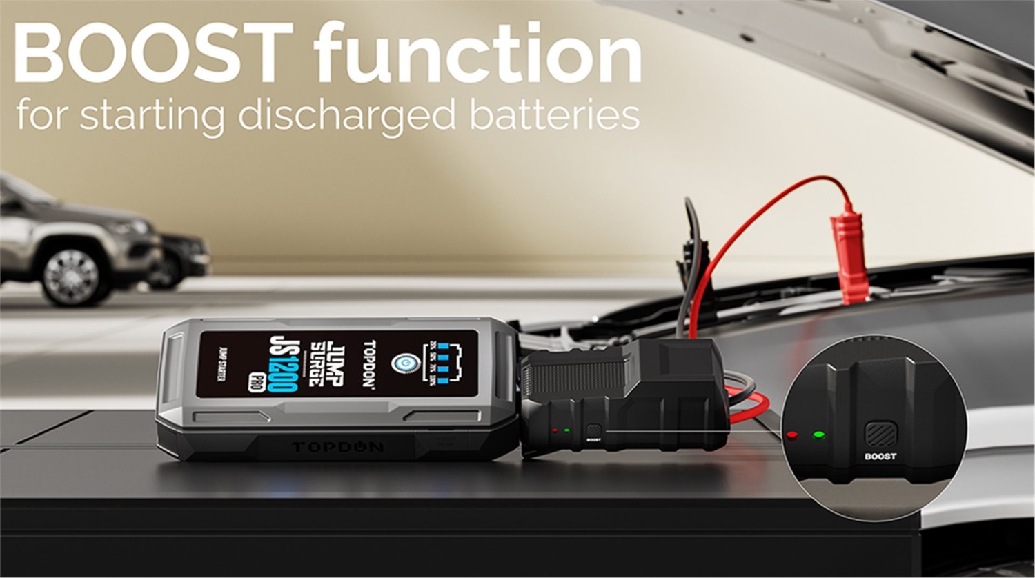 TOPDON Car Jump Starter JumpSurge 1200 PRO, 10000 mAh