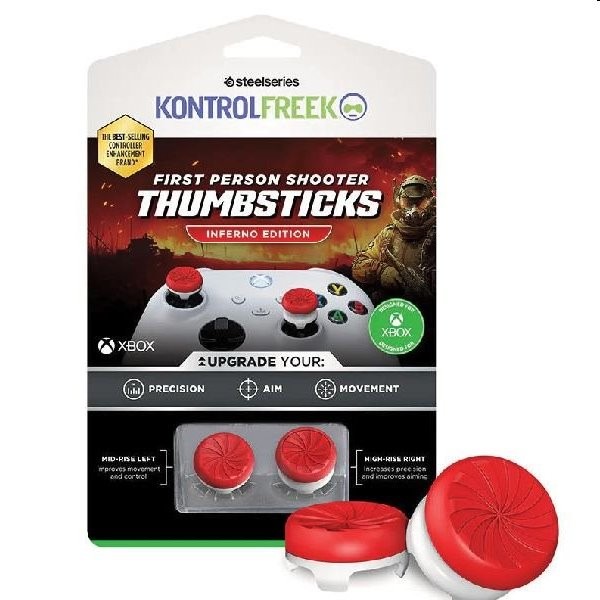 Kontrolfreek Inferno Performance Thumbsticks vyrobeno pro Xbox Series X|S, Xbox One, red