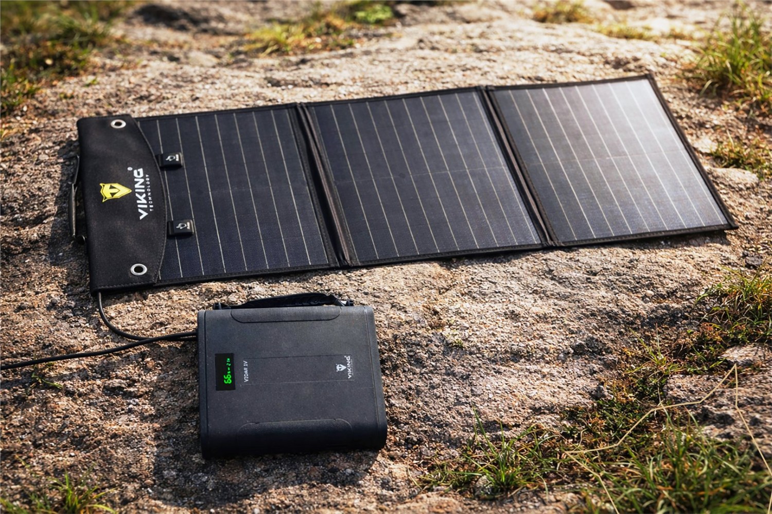 Set powerbanka Viking VIDAR IV a solární panel Viking L60 PD