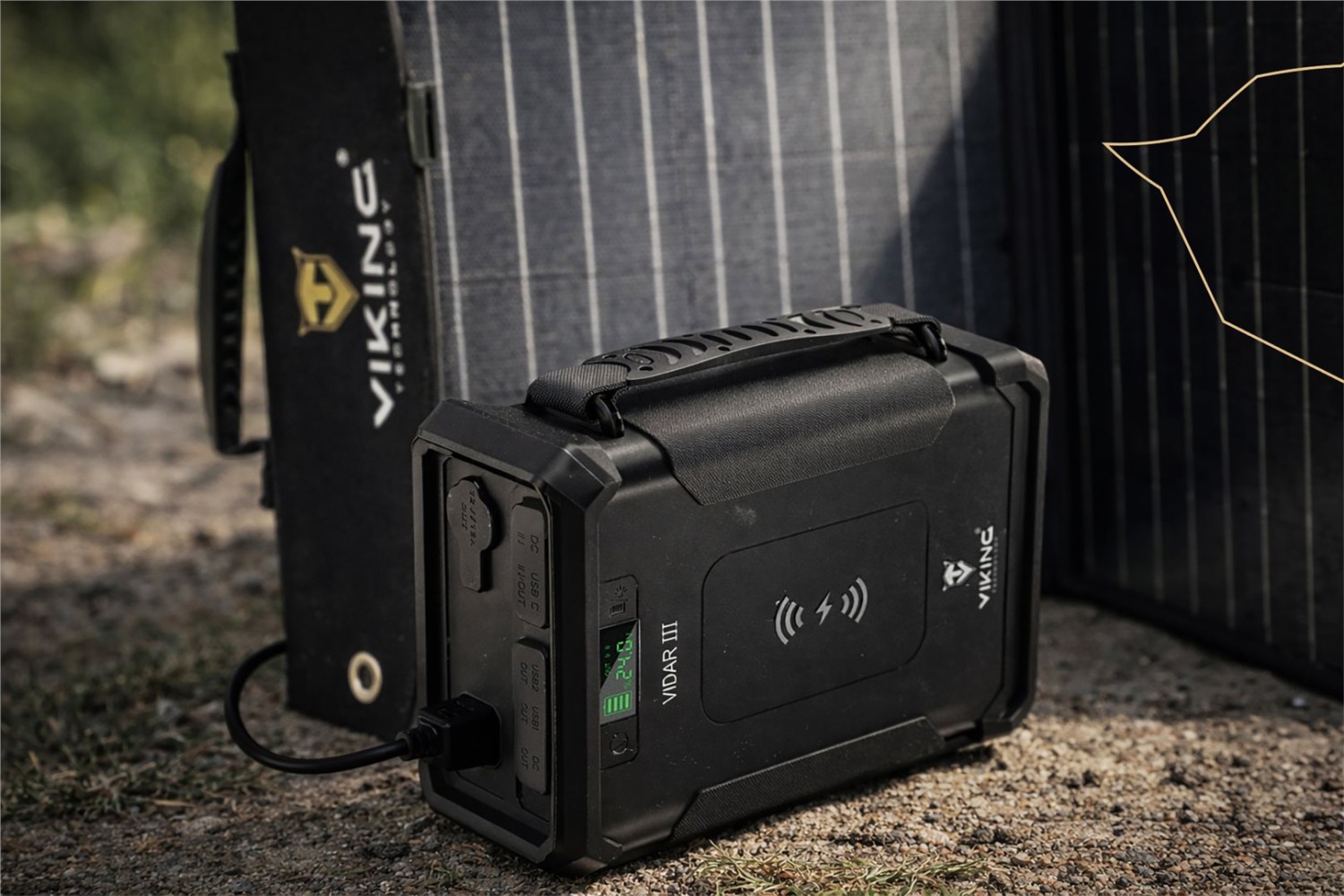 Set powerbanka Viking VIDAR III a solární panel Viking L60 PD