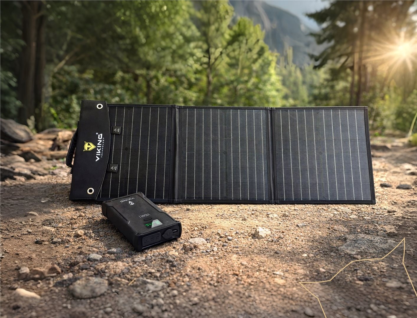 Set powerbanka Viking VIDAR I a solární panel Viking L60 PD
