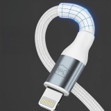 Kabel 3mk Hyper Cable N-SERIES USB-C to Lightning 50cm PD 3.0 9V/3A 100W, bílá