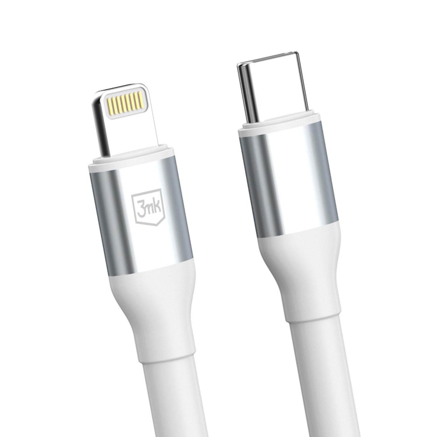 Kabel 3mk Hyper Cable N-SERIES USB-C to Lightning 50cm PD 3.0 9V/3A 100W, bílá