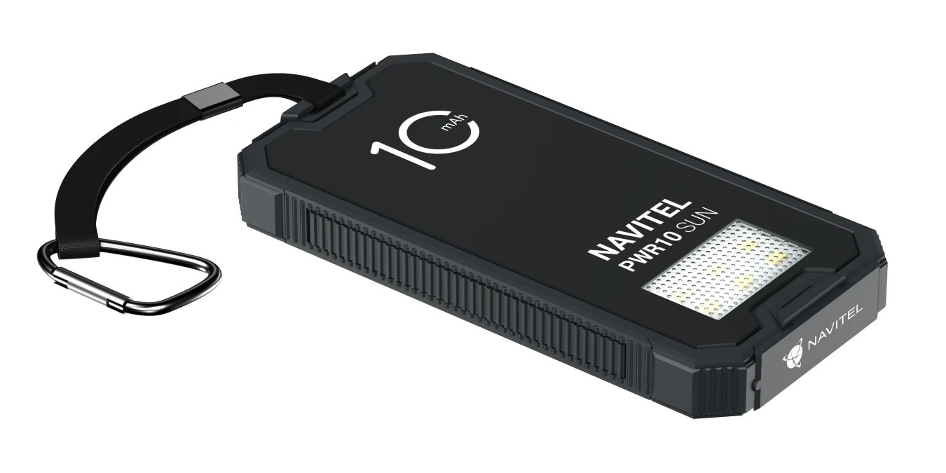 Powerbanka se solárním nabíjením NAVITEL PWR10 SUN - kapacita 10000 mAh