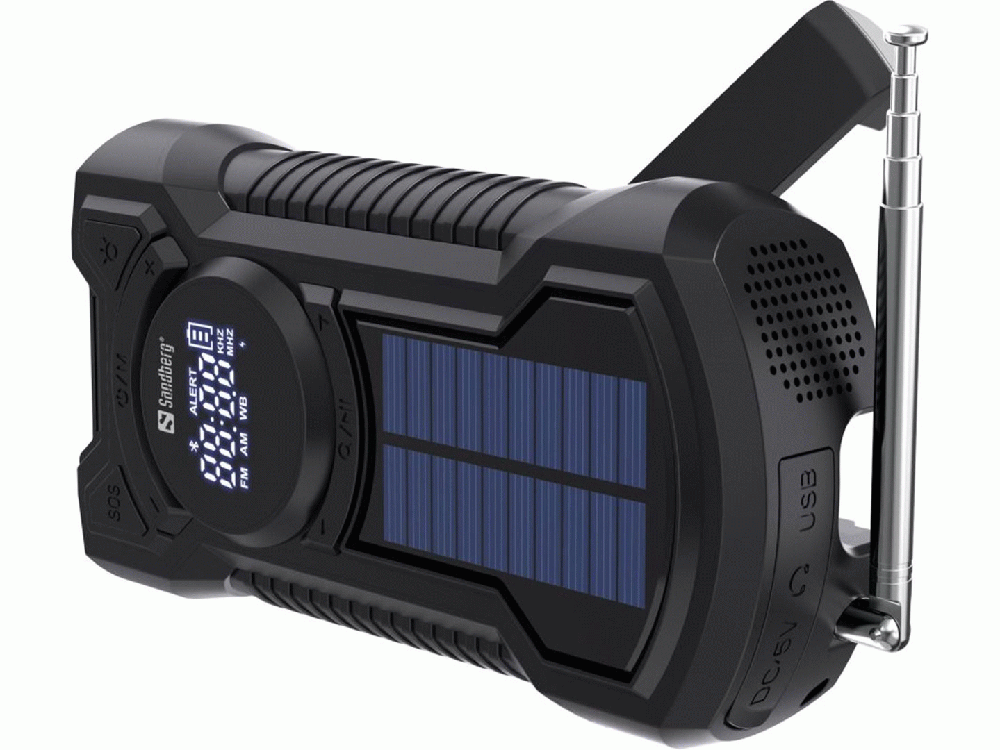 Sandberg Surviovor All-in-1 5000 mAh, FM/AM rádio s dalšími funkcemi, černá