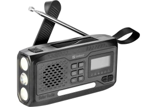 Multifunkční outdoorové rádio Sandberg Survivor All-in-1 DAB Radio 4500 mAh, černá
