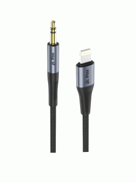 Adaptér iPEAX LIGHTNING / 3,5 MM JACK 1,5 M, černá
