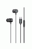 Drátová sluchátka iPEAX USB-C, černá
