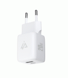 Síťová nabíječka iPEAX GaN 20W (USB-C + USB-A), bílá