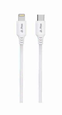 Kabel iPEAX TPU USB-C / LIGHTNING 1,5M, USB 2.0, bílá