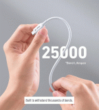 Kabel iPEAX TPU USB-C / LIGHTNING 1M, USB 2.0, bílá