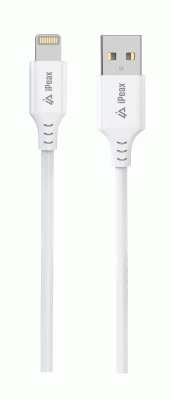 Kabel iPEAX TPU USB-C / LIGHTNING 1M, USB 2.0, bílá