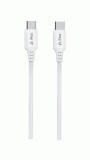 Kabel iPEAX TPU USB-C / USB-C 1M, USB 2.0, bílá