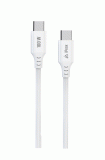 Kabel iPEAX TPU USB-C / USB-C 1,5M, 5A, 100W, bílá