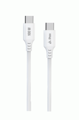 Kabel iPEAX TPU USB-C / USB-C 1,5M, 5A, 100W, bílá