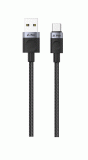 Kabel iPEAX TEXTILNÍ USB-A / USB-C 1,5M, USB 2.0, černá