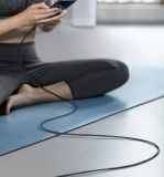 Kabel iPEAX TEXTILNÍ USB-A / USB-C 1,5M, USB 2.0, černá