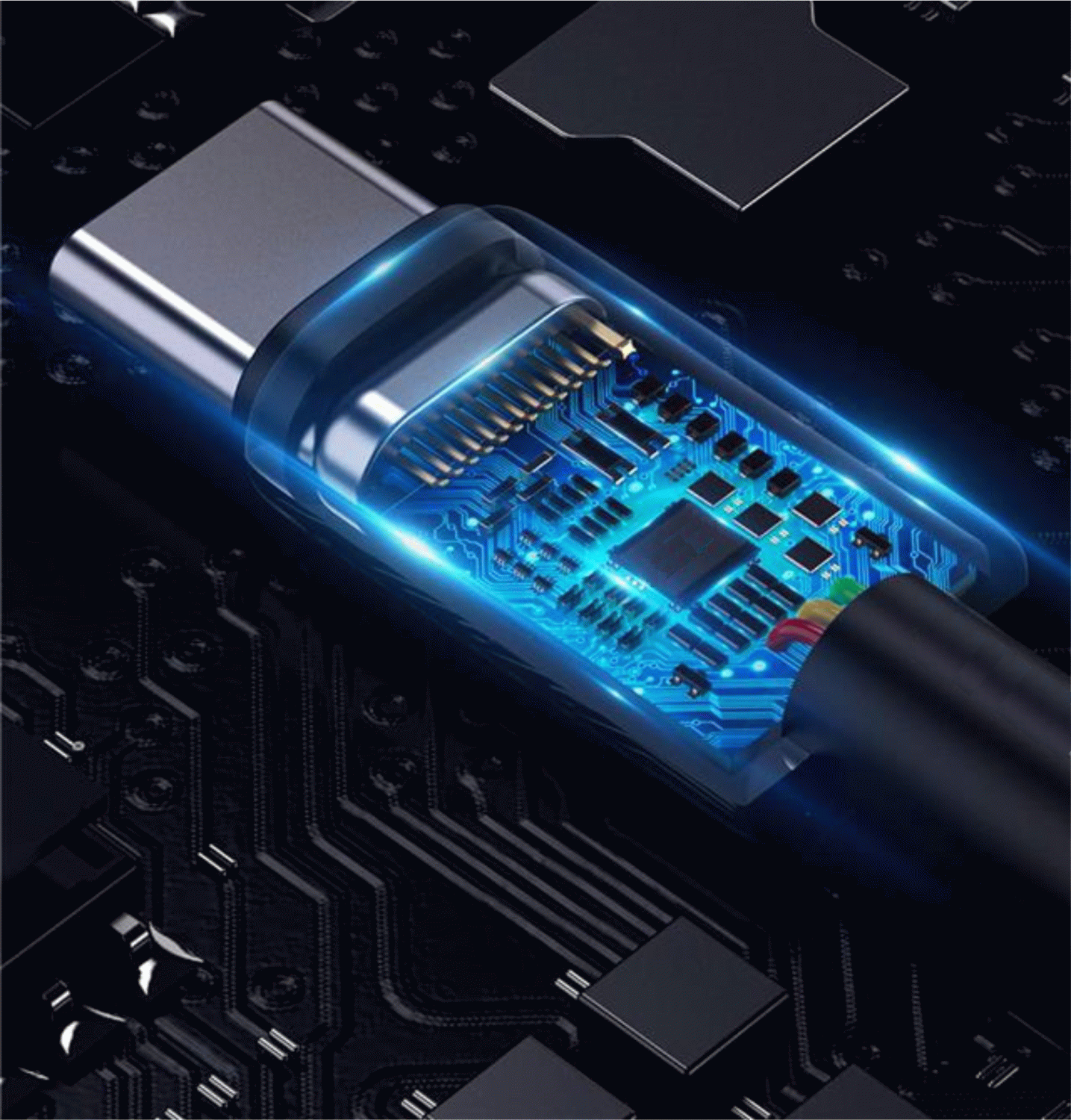 Textilní kabel iPEAX USB-C / USB-C 1,5M, USB 2.0, černá