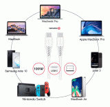 DATOVÝ KABEL SWISSTEN TPE USB-C/USB-C POWER DELIVERY 5A (100W) 2,5 M, BÍLÁ