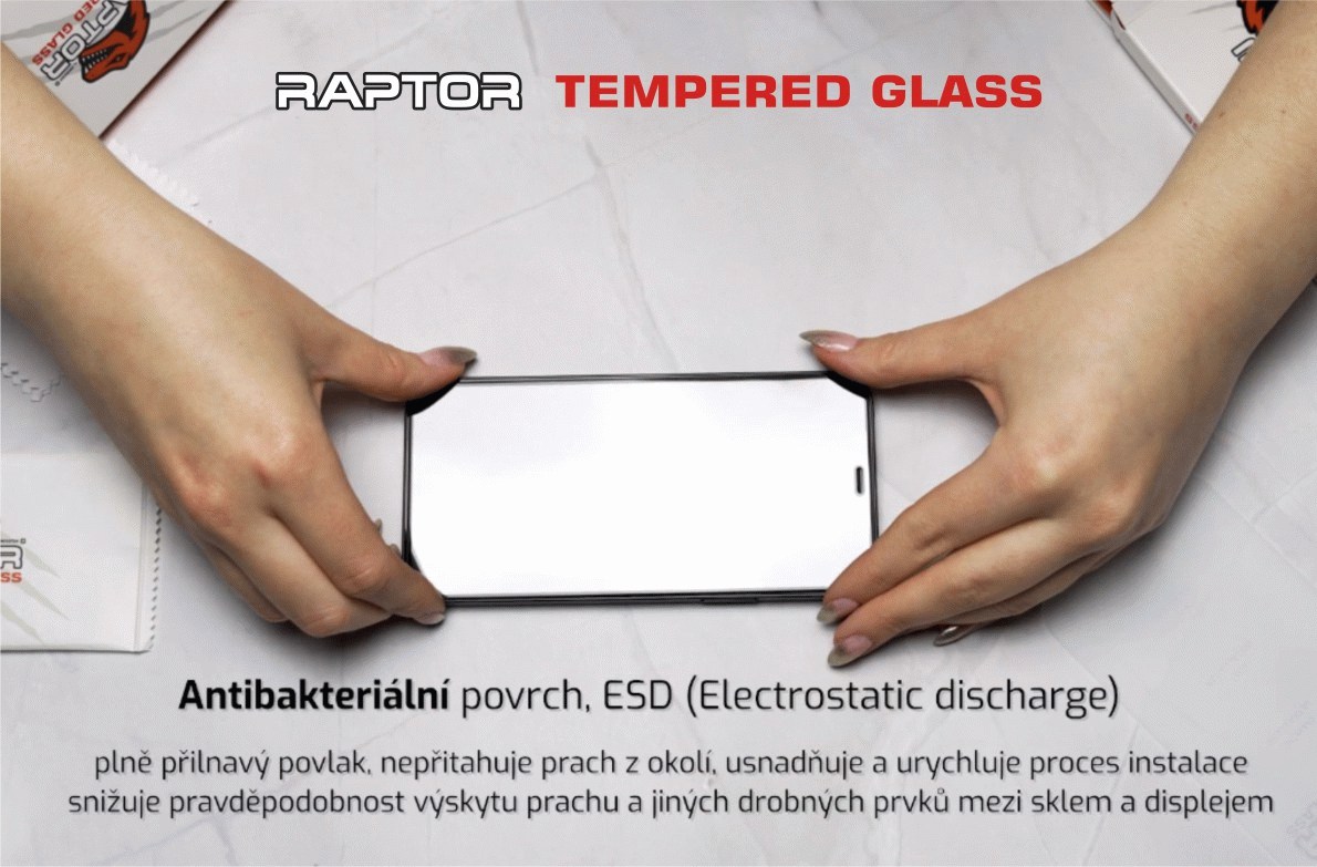 TVRZENÉ SKLO SWISSTEN RAPTOR DIAMOND ULTRA CLEAR 3D PRO XIAOMI REDMI A7 PRO 5G / 4G, ČERNÁ (obrázek 8)