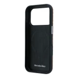 Mercedes PU Leather Semi Wrap MagSafe Zadní Kryt pro iPhone 17 Pro Camel