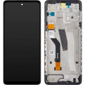 LCD display + dotyková deska + přední kryt pro Motorola Moto G67 5G/G77 5G, phantom black (Service Pack)