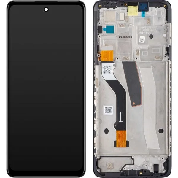 LCD display + dotyková deska + přední kryt pro Motorola Moto G67 5G/G77 5G, phantom black (Service Pack)