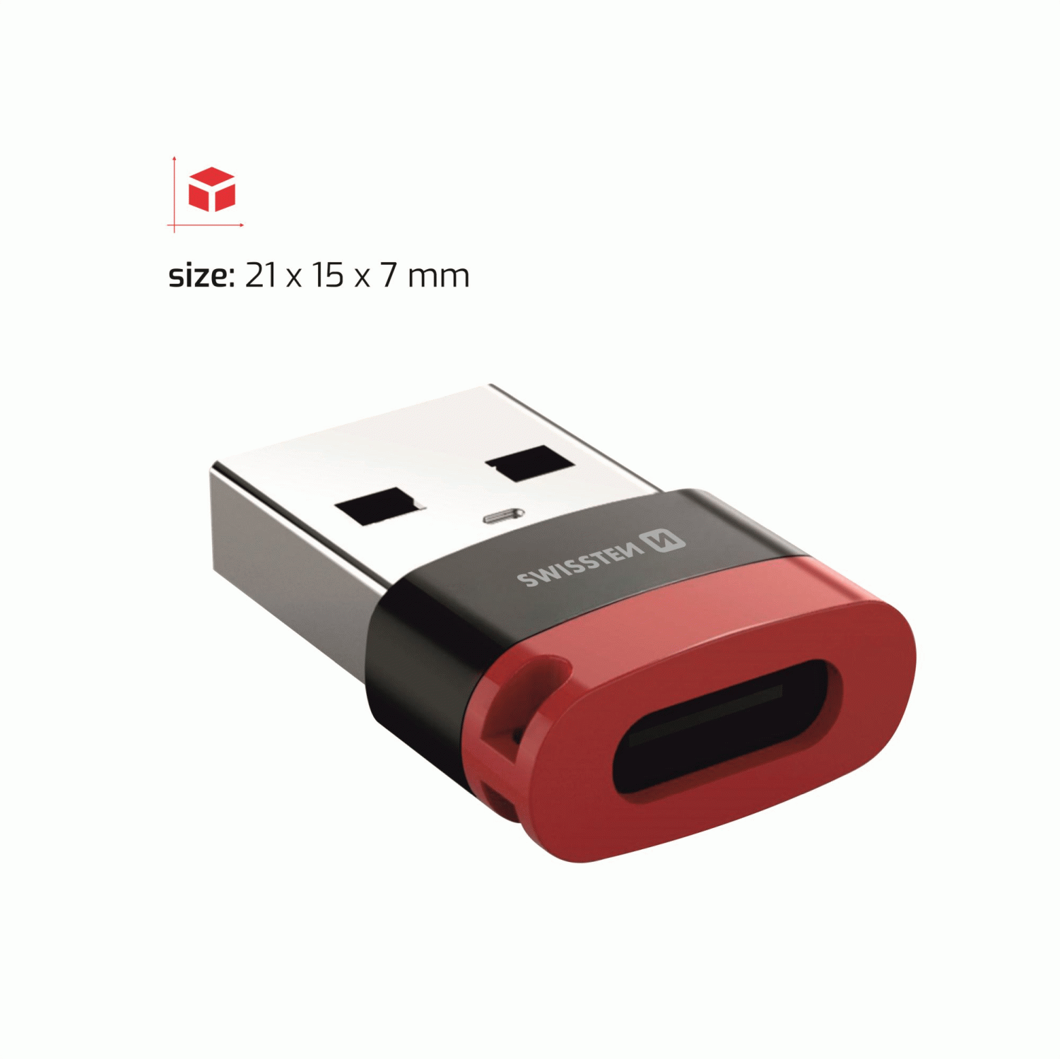 NABÍJECÍ ADAPTÉR S BLOKACÍ DAT SWISSTEN DataGUARD USB-A / USB-C, ČERNÁ