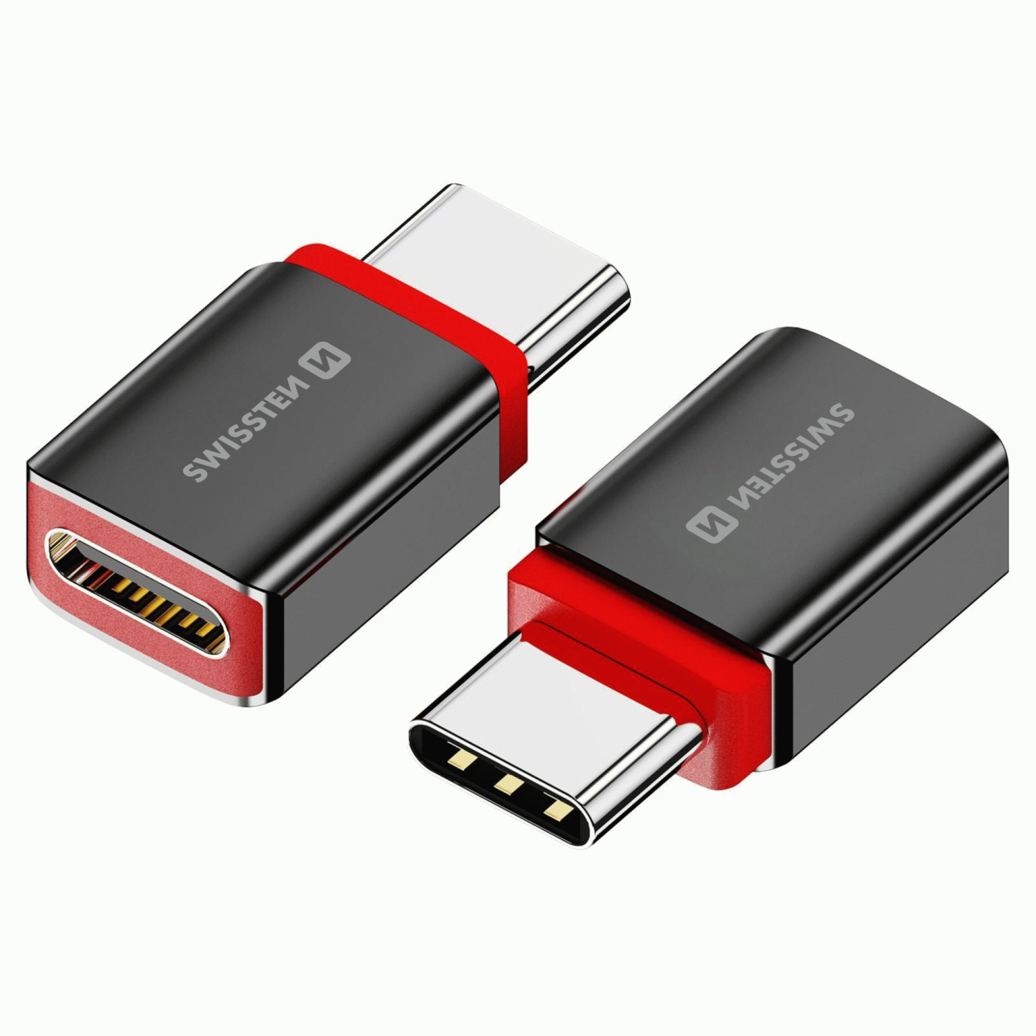 NABÍJECÍ ADAPTÉR S BLOKACÍ DAT SWISSTEN DataGUARD USB-C / USB-C, ČERNÁ