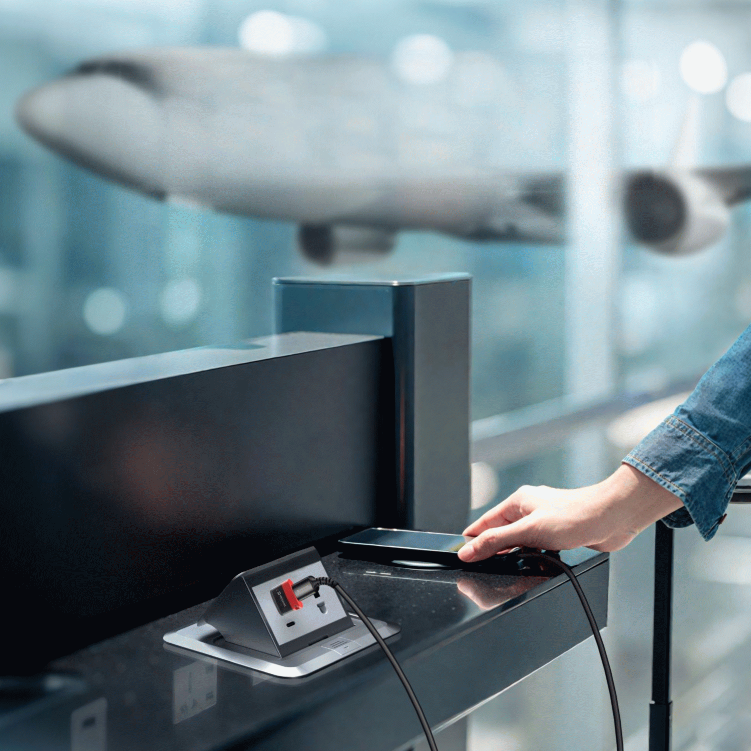 NABÍJECÍ ADAPTÉR S BLOKACÍ DAT SWISSTEN DataGUARD USB-C / USB-C, ČERNÁ