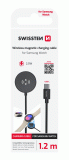 MAGNETICKÝ KABEL SWISSTEN PRO SAMSUNG GALAXY WATCH, USB-C 1.2 M, ČERNÁ