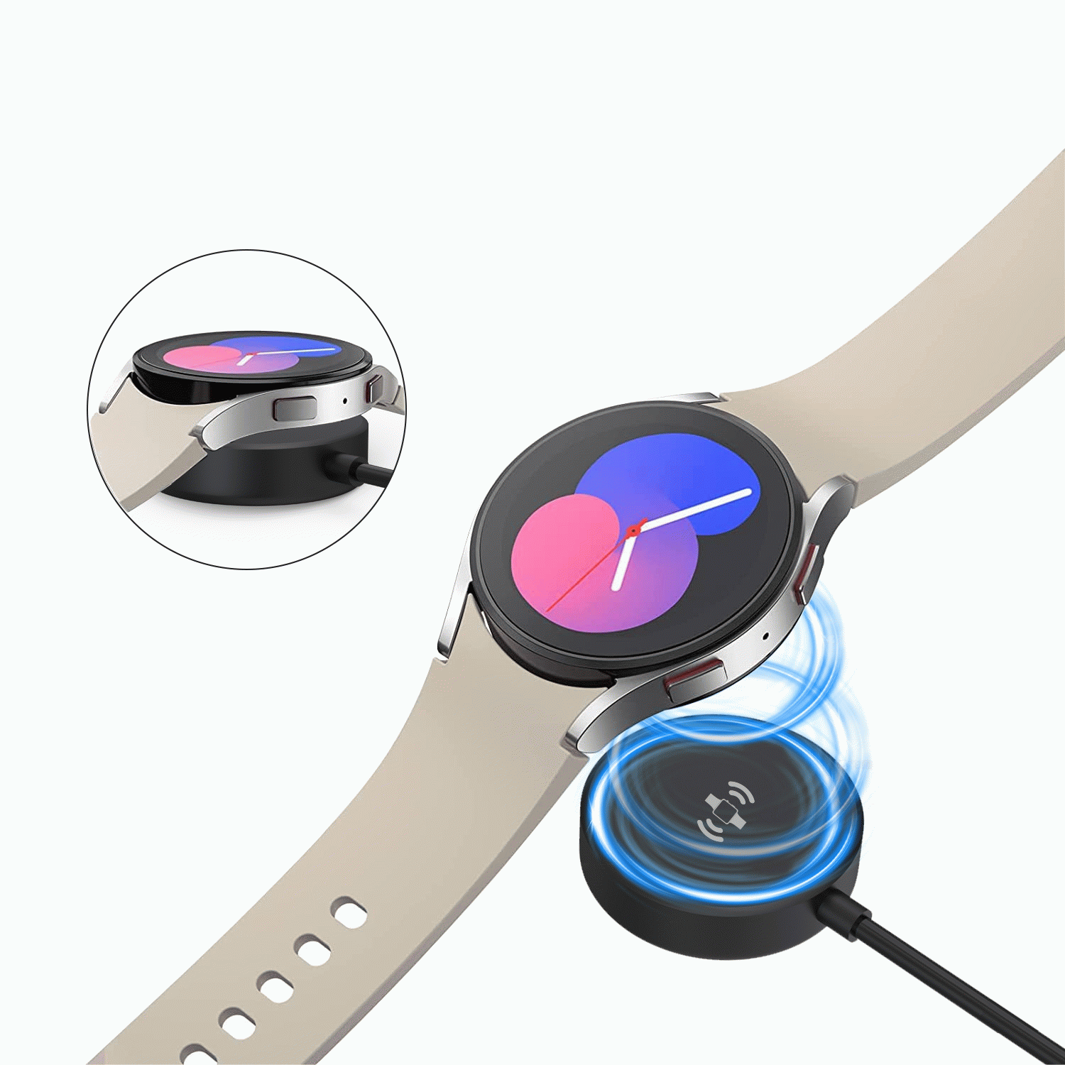 MAGNETICKÝ KABEL SWISSTEN PRO SAMSUNG GALAXY WATCH, USB-C 1.2 M, ČERNÁ