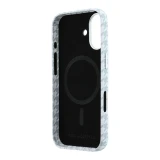 Karl Lagerfeld PU Houndstooth Resin Plate MagSafe Zadní Kryt pro iPhone 17 Blue