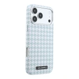 Karl Lagerfeld PU Houndstooth Resin Plate MagSafe Zadní Kryt pro iPhone 17 Pro Max Blue