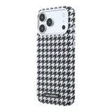 Karl Lagerfeld PU Houndstooth Resin Plate MagSafe Zadní Kryt pro iPhone 17 Pro Max Black
