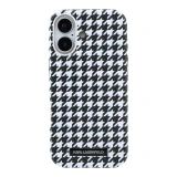 Karl Lagerfeld PU Houndstooth Resin Plate MagSafe Zadní Kryt pro iPhone 17 Black