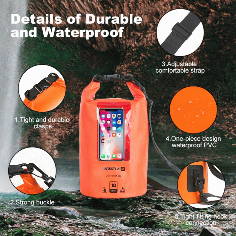 VODOTĚSNÉ POUZDRO SWISSTEN WATERPROOF, ORANŽOVÁ