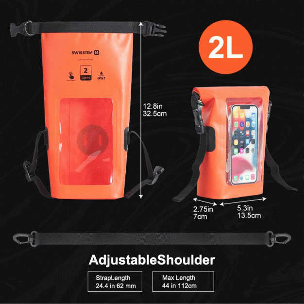 VODOTĚSNÉ POUZDRO SWISSTEN WATERPROOF, ORANŽOVÁ