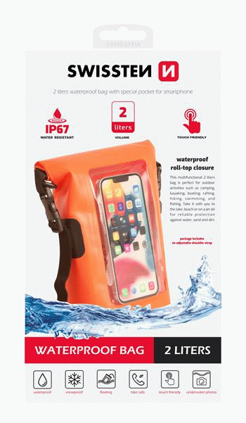 VODOTĚSNÉ POUZDRO SWISSTEN WATERPROOF, ORANŽOVÁ