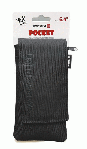 LÁTKOVÉ POUZDRO SWISSTEN POCKET 6,4", ČERNÁ