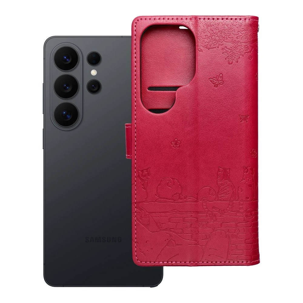 Flip case for Motorola G17 Mezzo Book cats red