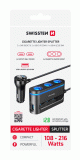 AUTOADAPTÉR SWISSTEN S VÝSTUPEM 3x CL, 2x UCB-C PD a 1x USB-A QA 3.0, 108W - 216W, ČERNÁ
