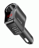 AUTOADAPTÉR SWISSTEN S VÝSTUPEM 1x CL, 1x UCB-C PD a 2x USB-A, 108W - 216W, ČERNÁ