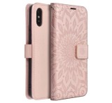 Flipové pouzdro MEZZO Book case pro Motorola Moto G17, mandala rose gold