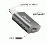 ADAPTER SWISSTEN LIGHTNING(M)/USB-C(F), ČERNÁ