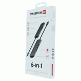 SWISSTEN USB-C HUB 6-IN-1 USB-C PD, 3X USB 3.0, SD, MICRO SD ALUMINIUM