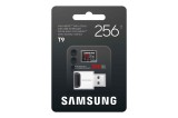 Paměťová karta Samsung T9/Micro SDXC/256GB/UHS-I U3 / Class 10/+ Adaptér/ Černá