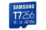 Paměťová karta Samsung T7/Micro SDXC/256GB/UHS-I U3 / Class 10, modrá